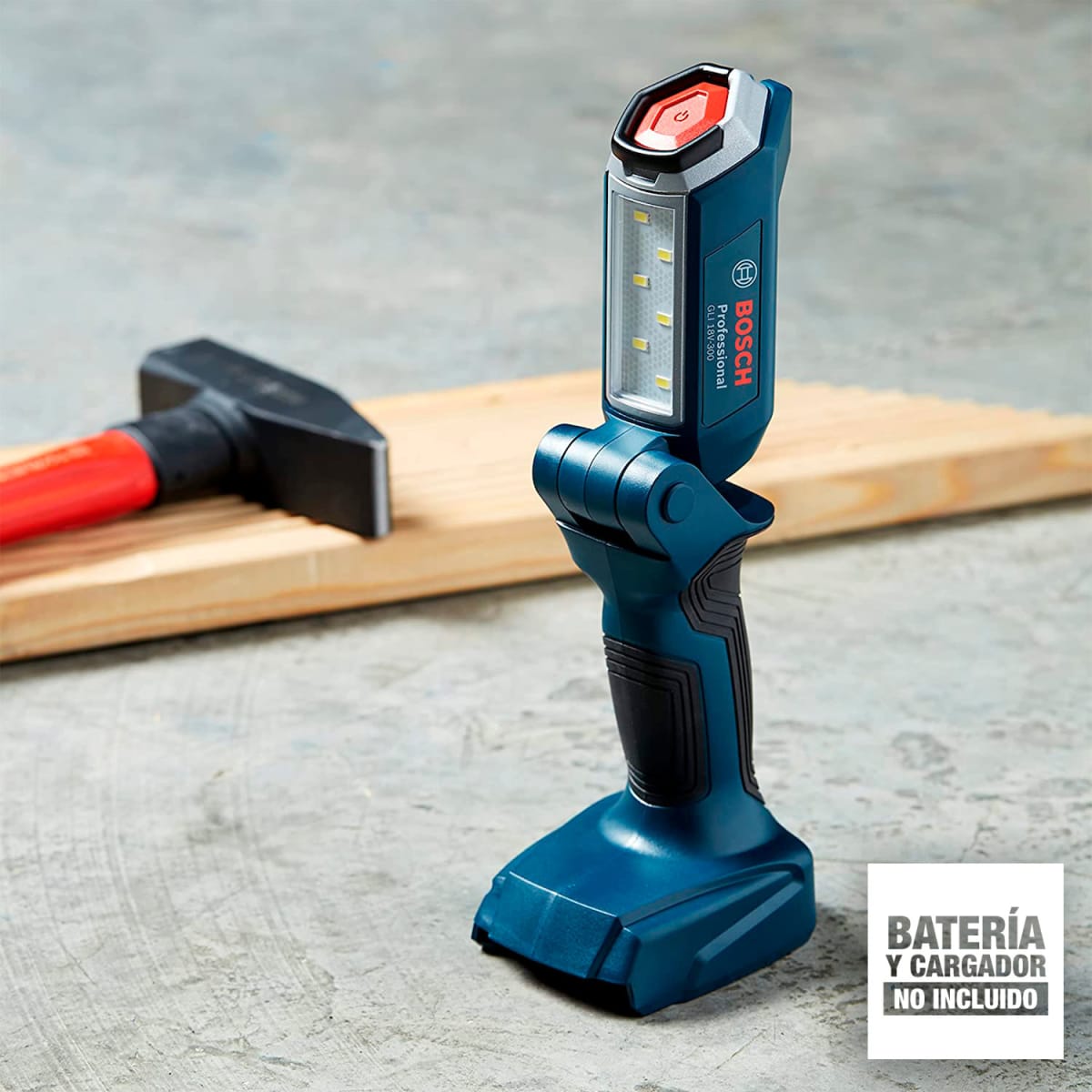 Linterna de trabajo Bosch 18V 300lm (Sin Batería) GLI18V-300 - 0601.4A1.1007