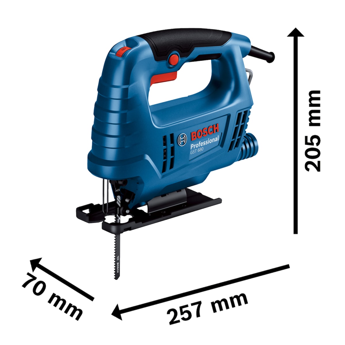 Sierra Caladora Bosch 500W GST 680 Profesional - 0601.5B4.0E05
