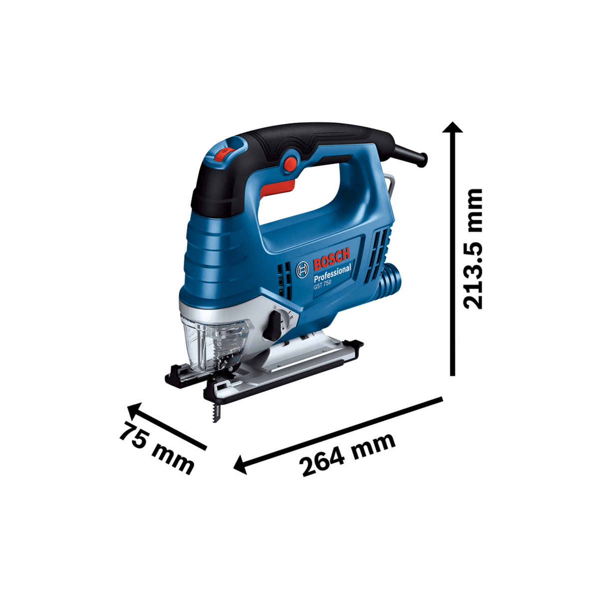 Sierra Caladora Bosch 520W Acción Pendular GST 750 - 0601.5B4.1E05