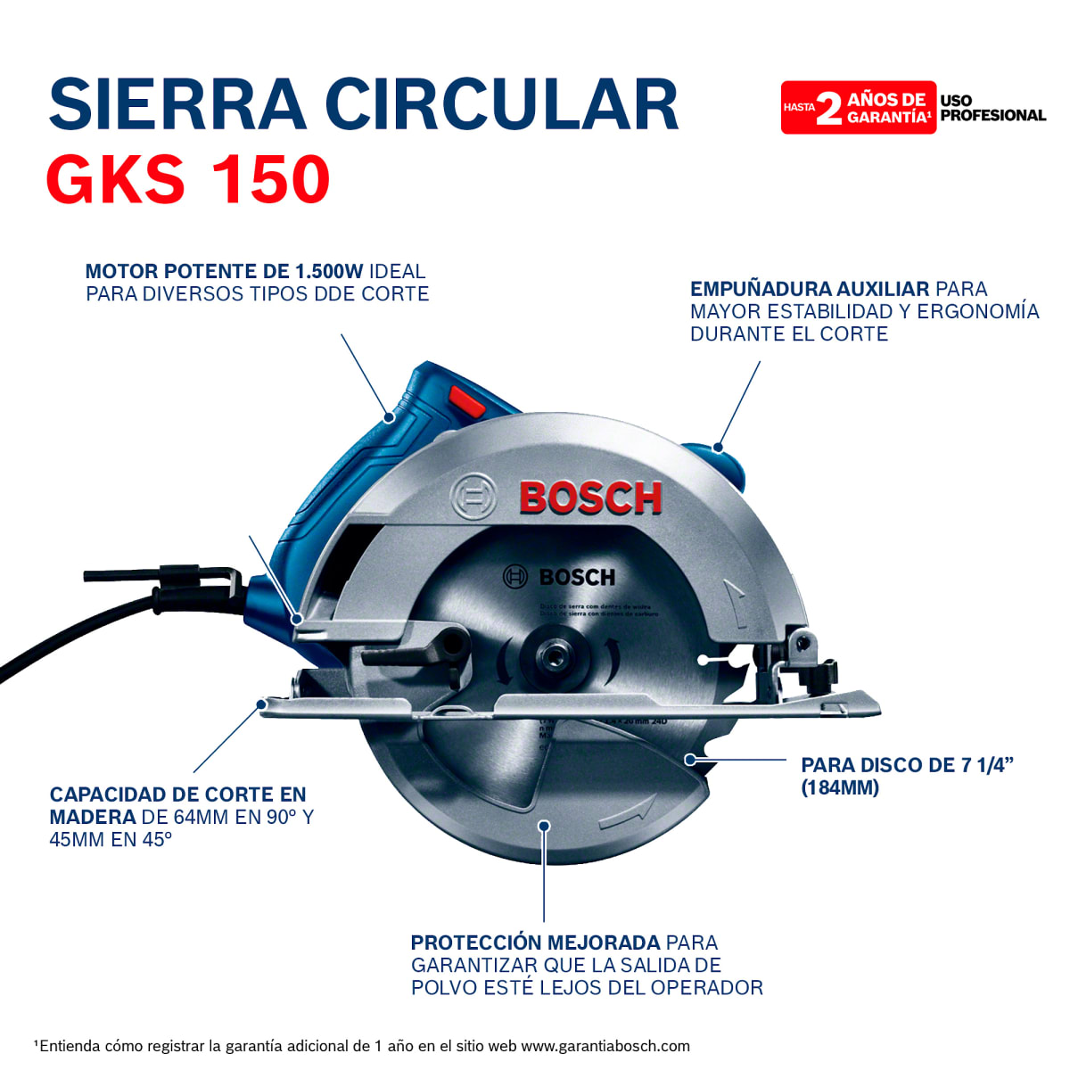Sierra Circular Bosch 7 1/4