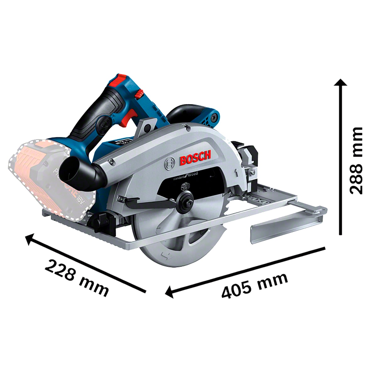Sierra Circular Bosch GKS 18V-68 GC BITURBO 7 1/4
