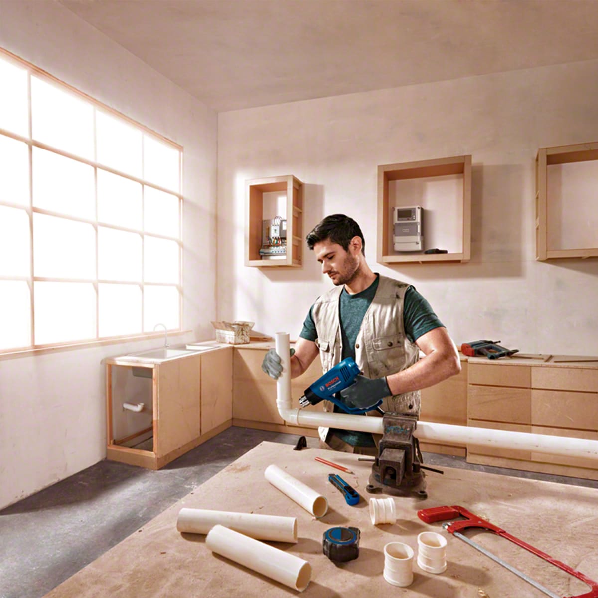 Pistola de Calor Bosch 1800W 550°C GHG 180 - 0601.94D.0E08