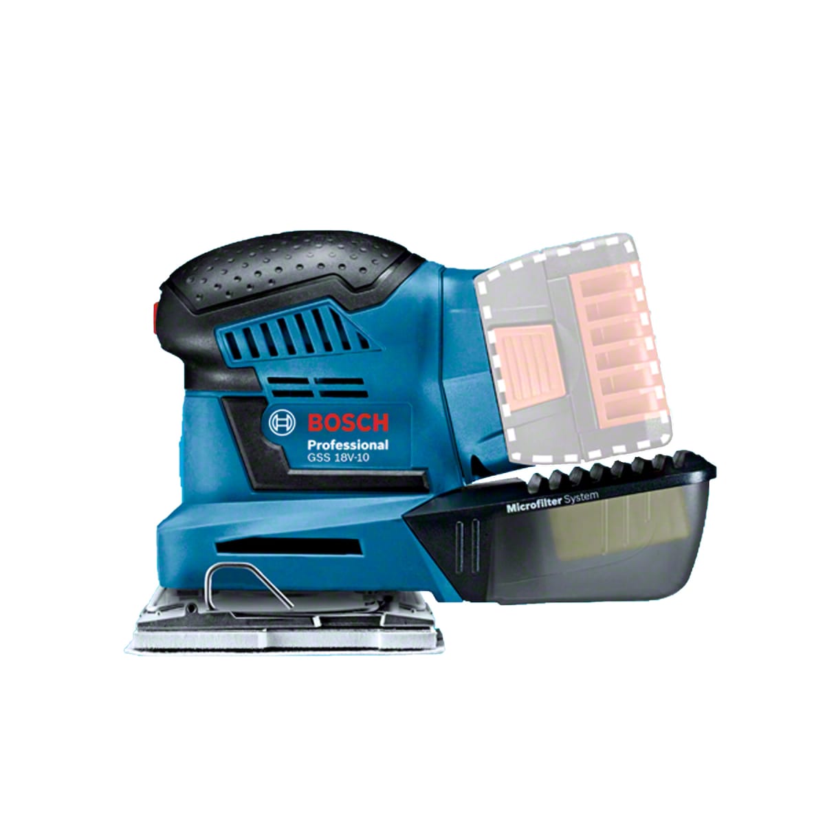 Lijadora Orbital Inalámbrica 1/4'' 18V Baretool GSS 18V-10 Bosch 0601.9D0.2003