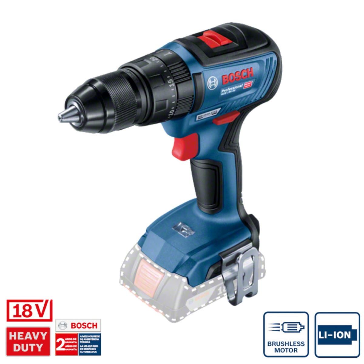 Atornillador / Taladro GSB 18V-50 SB BOSCH (Sin Batería) - 0601.9H5.1E22
