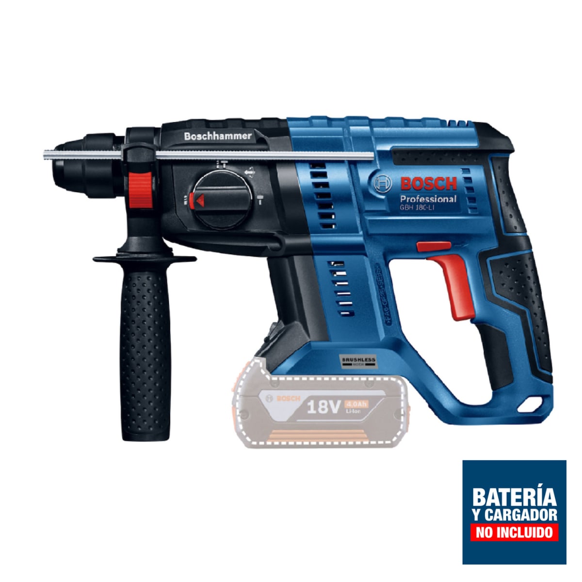 Rotomartillo Bosch SDS-Plus 18V Brushless (Sin Batería) GBH180-LI - 0611.911.1E12