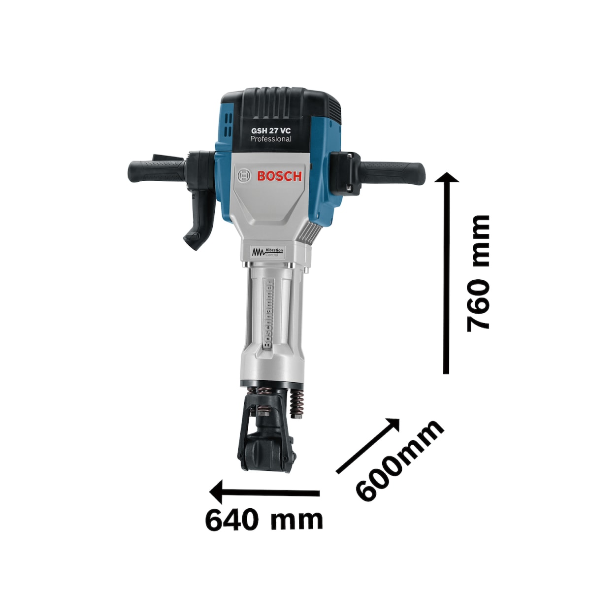 Martillo Demoledor Bosch 2000W 62J GSH 27 VC + Transporte Bosch - 0615.A00.05L3