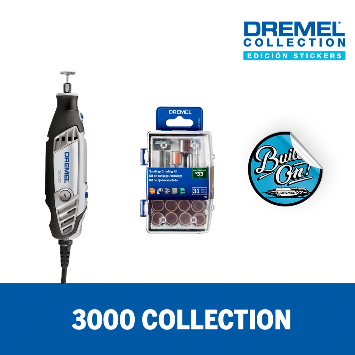 Mototool Dremel 3000 + 31 Accesorios + Caja Metálica 220V 0615.A00.1ZX2