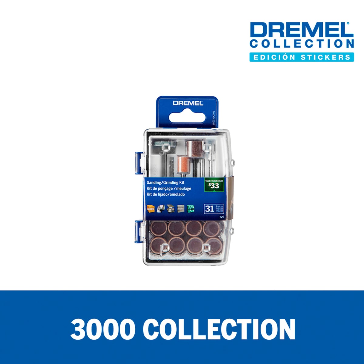 Mototool Dremel 3000 + 31 Accesorios + Caja Metálica 220V 0615.A00.1ZX3