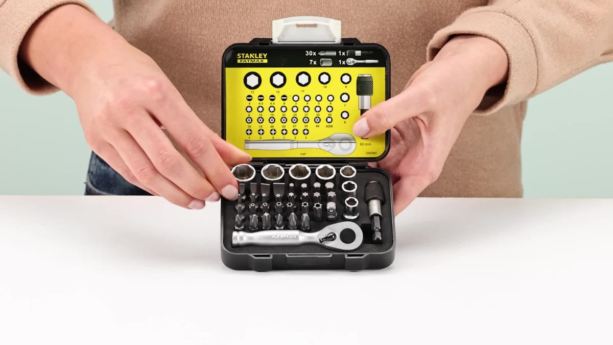 Set de Puntas y Dados para Atornillador de Impacto 39 Piezas Stanley 1-13-9061