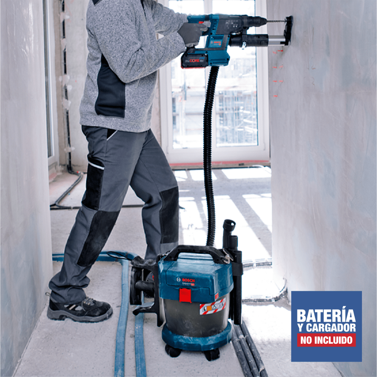 Aspiradora Bosch 18V seco/húmedo 10L (Sin Batería) GAS18V-10L - 0601.9C6.3027