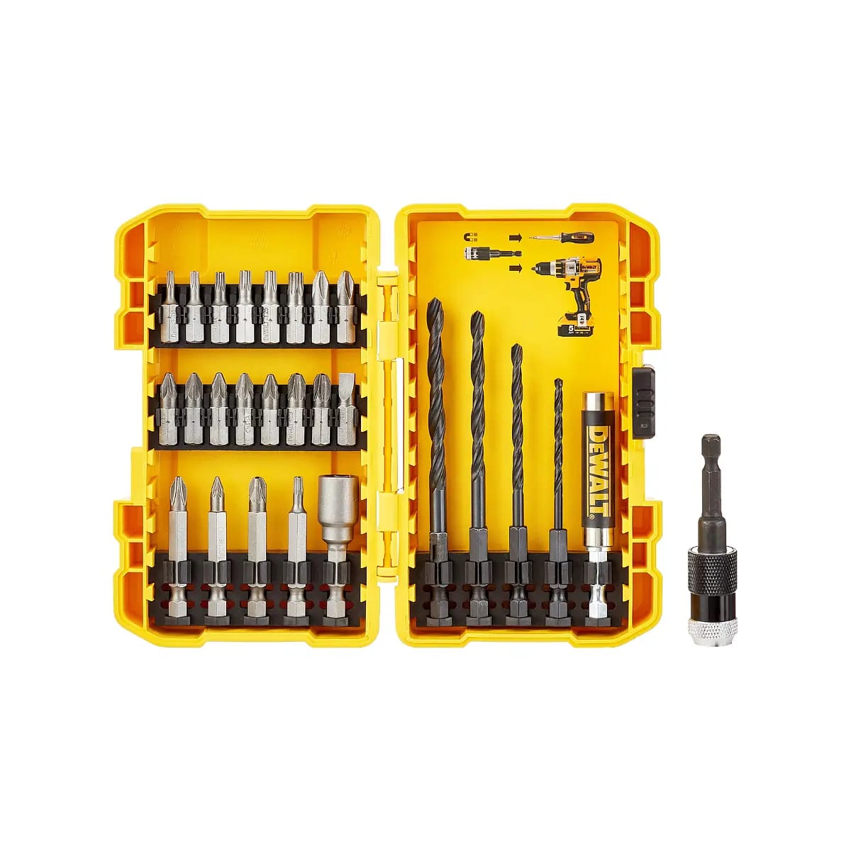 Taladro Atornillador Inalámbrico 3/8'' 12V 26Nm Stanley SCD121S2K + Set 27 Pzas DT71700-QZ4