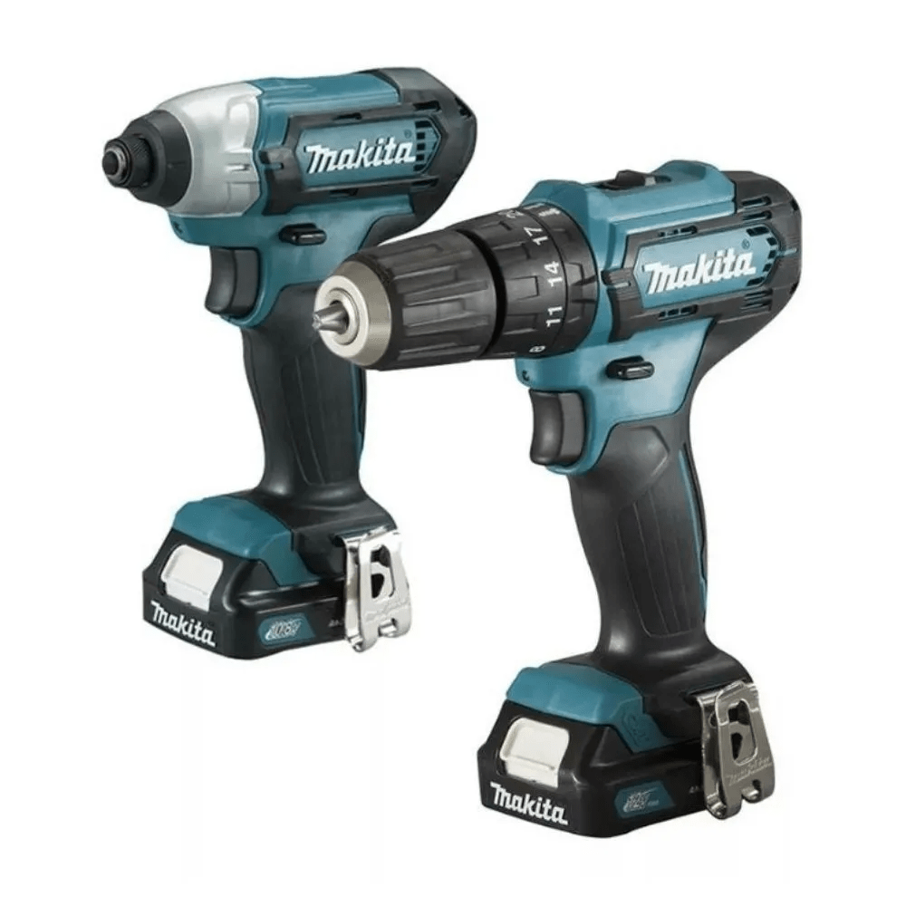 Taladro percutor CLX228 12V + Llave impacto + 2 baterías + cargador Makita - CLX2282