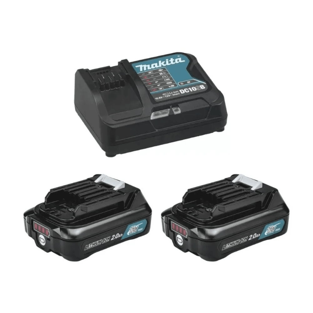 Taladro percutor CLX228 12V + Llave impacto + 2 baterías + cargador Makita - CLX2281