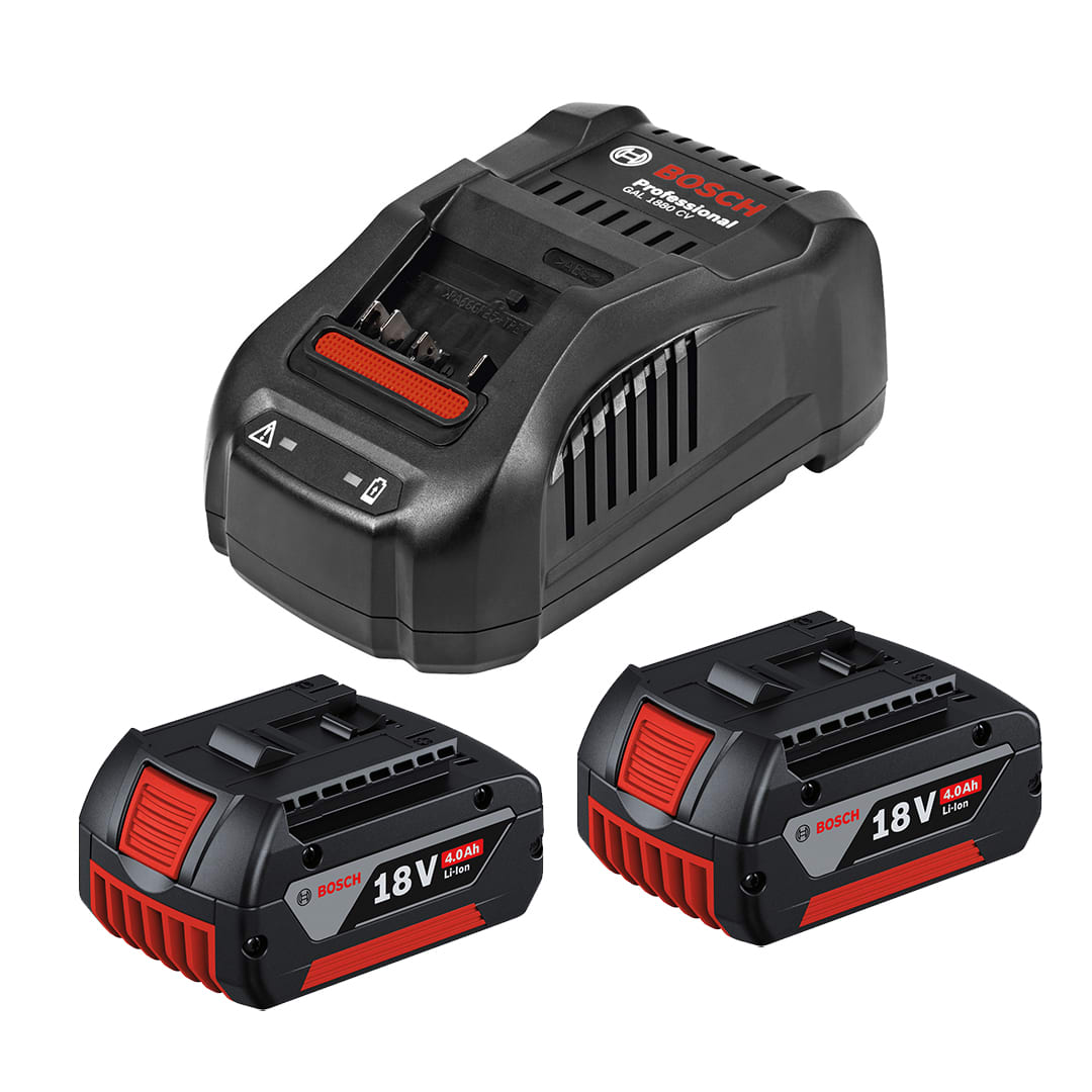 Kit Bosch Freedom: 2 Bat 18V (4.0 Ah) + Carg GAL 1880 CV – 1600.A01.5TC1