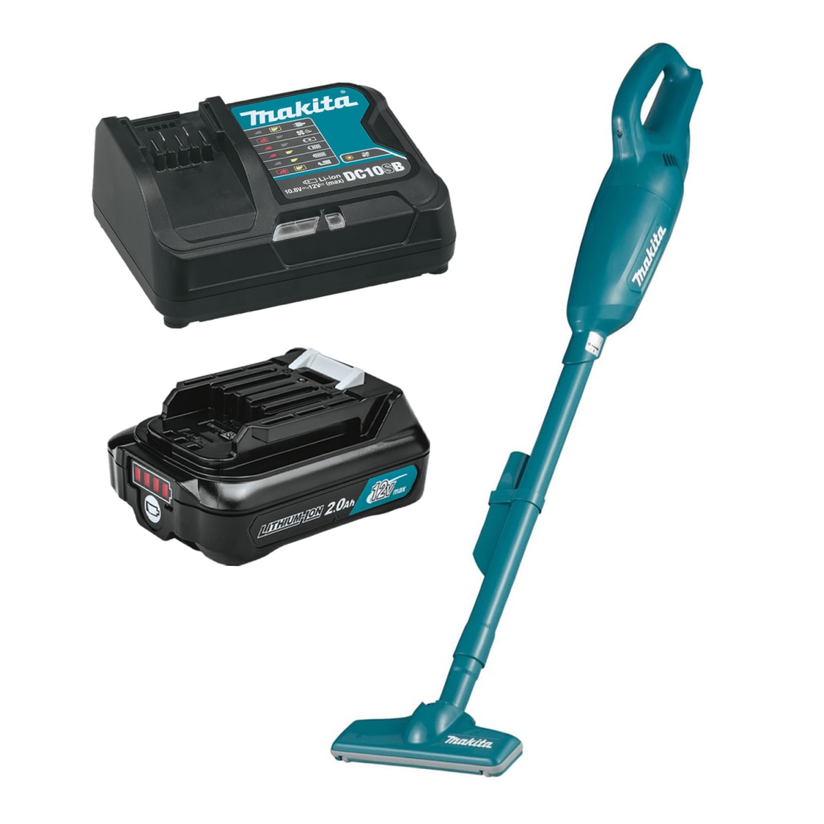 Aspiradora Inalámbrica 12V 600ml + Batería 12V 2.0Ah BL1021B + Cargador DC10SB Makita1