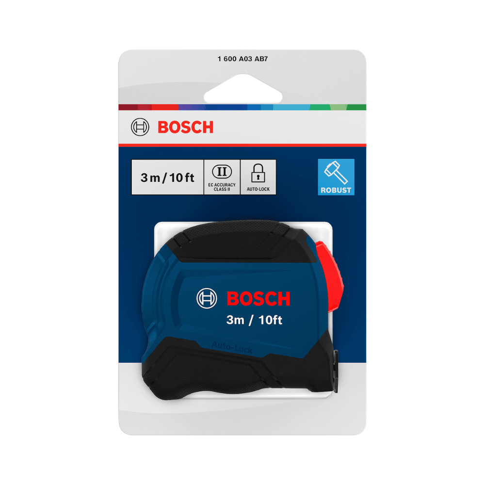 CINTA MÉTRICA 3 METROS AUTOLOCK (WINCHA) BOSCH 1600.A03.AB72