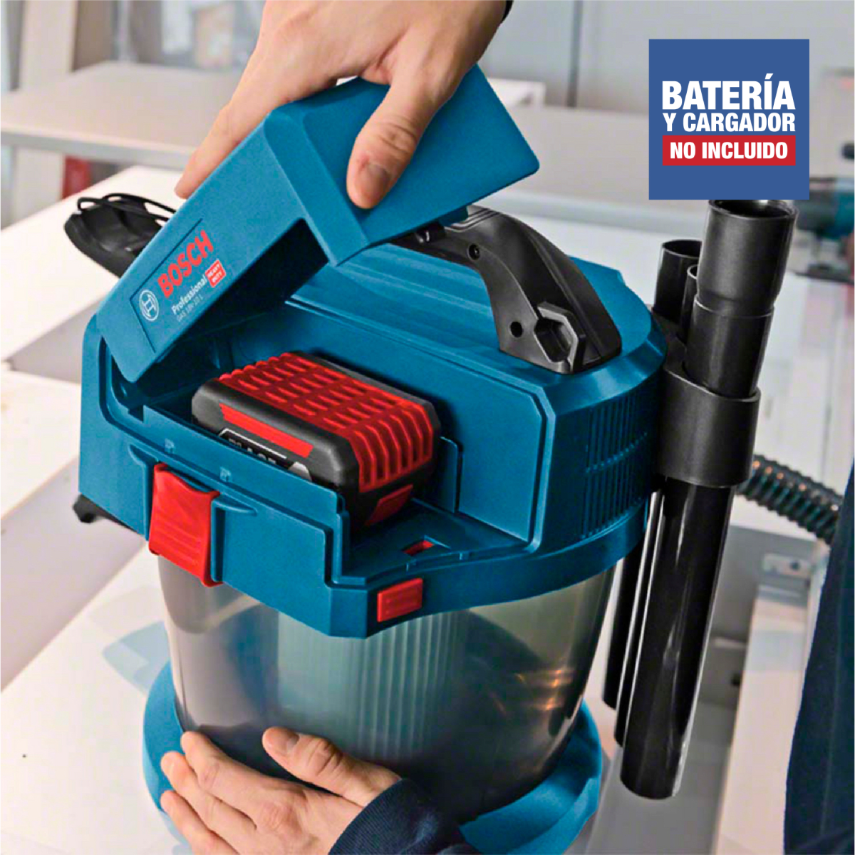 Aspiradora Bosch 18V seco/húmedo 10L (Sin Batería) GAS18V-10L - 0601.9C6.3026