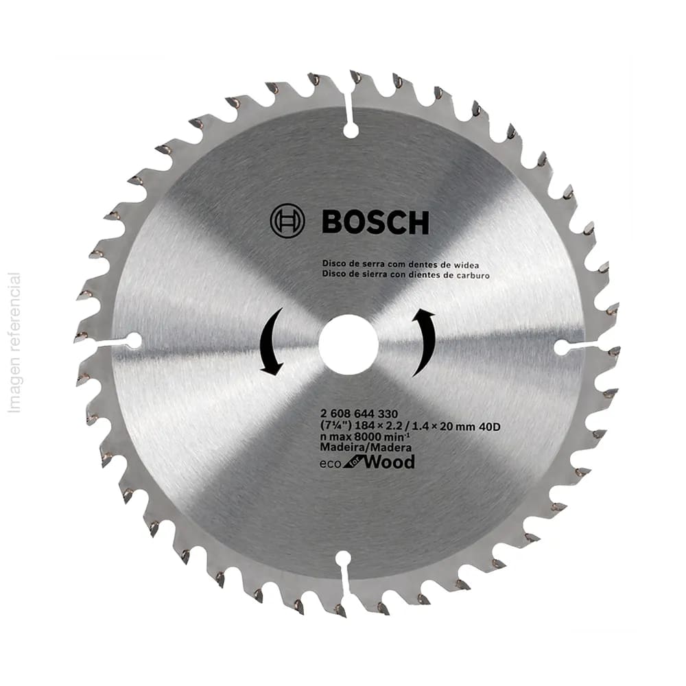 Disco Sierra Circular 7-1/4x 40D Eco Madera Bosch 2608.644.3301