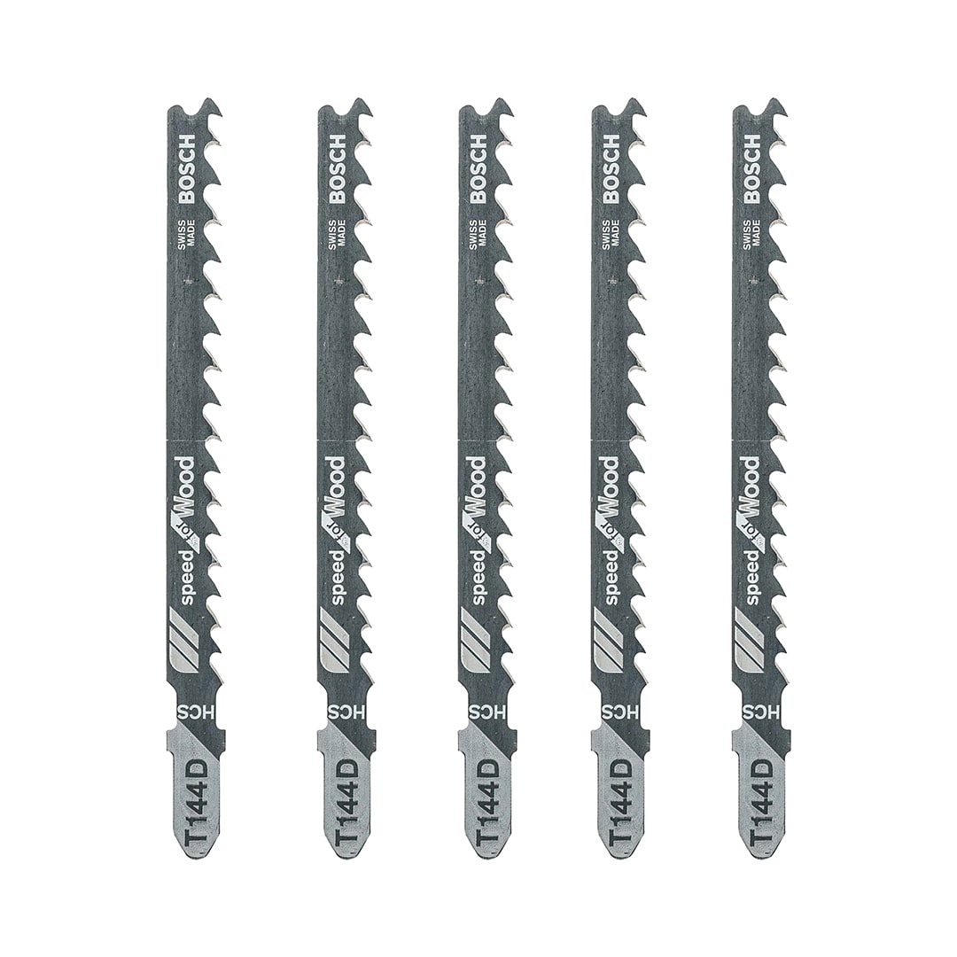 Hoja Caladora para Madera T144D x5 Unidades HCS Recto/Grueso Bosch 2608.667.3011