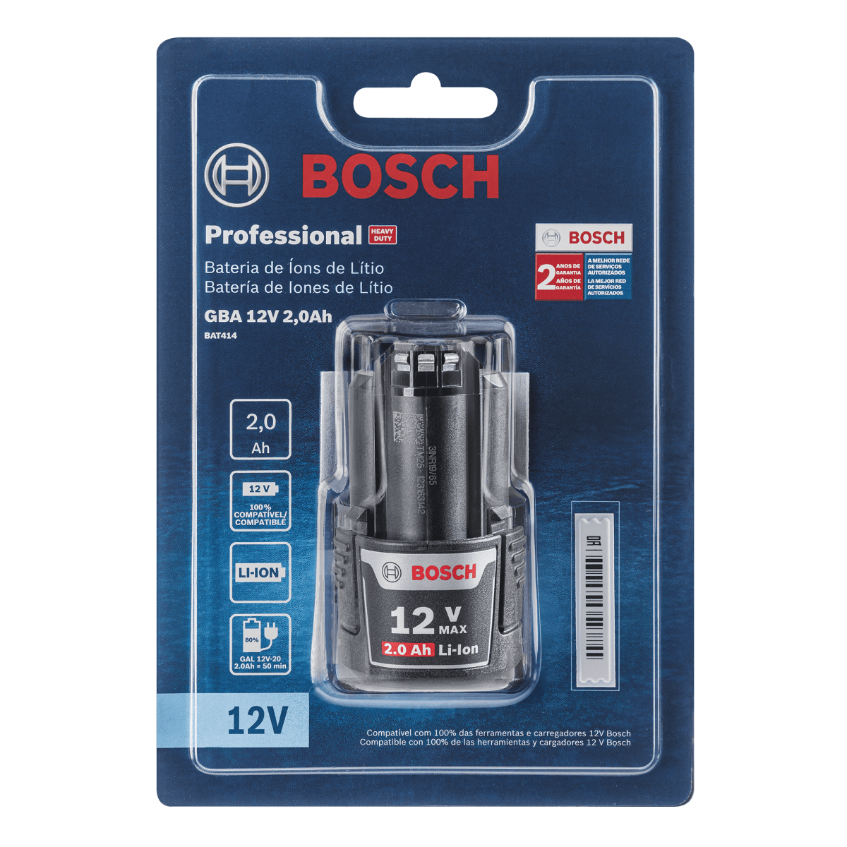 Batería Bosch GBA 12V Max (2.0 Ah) Professional – 2608.000.7231