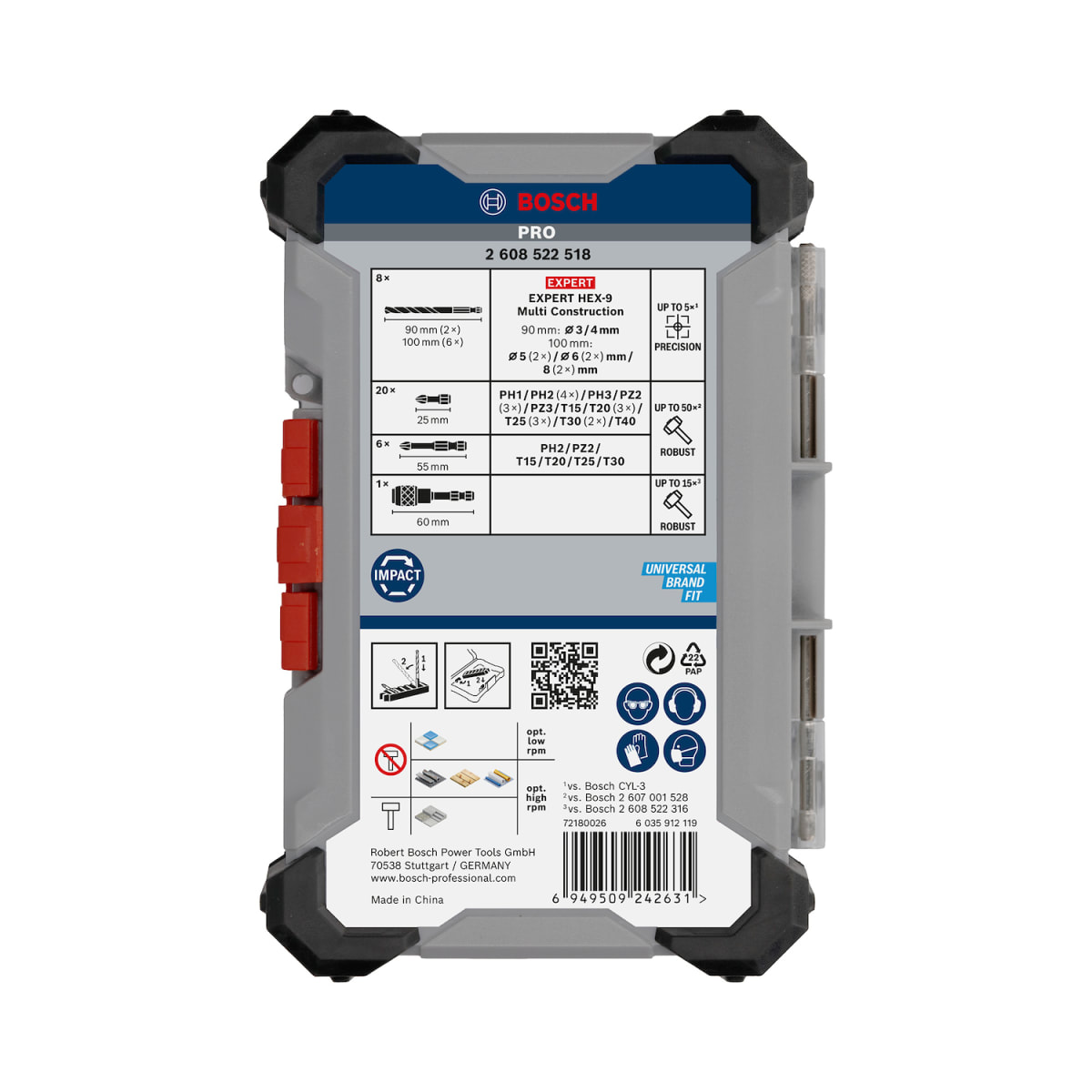 Juego de Puntas y Brocas 35 Piezas Impact Control Bosch 2608.522.5184