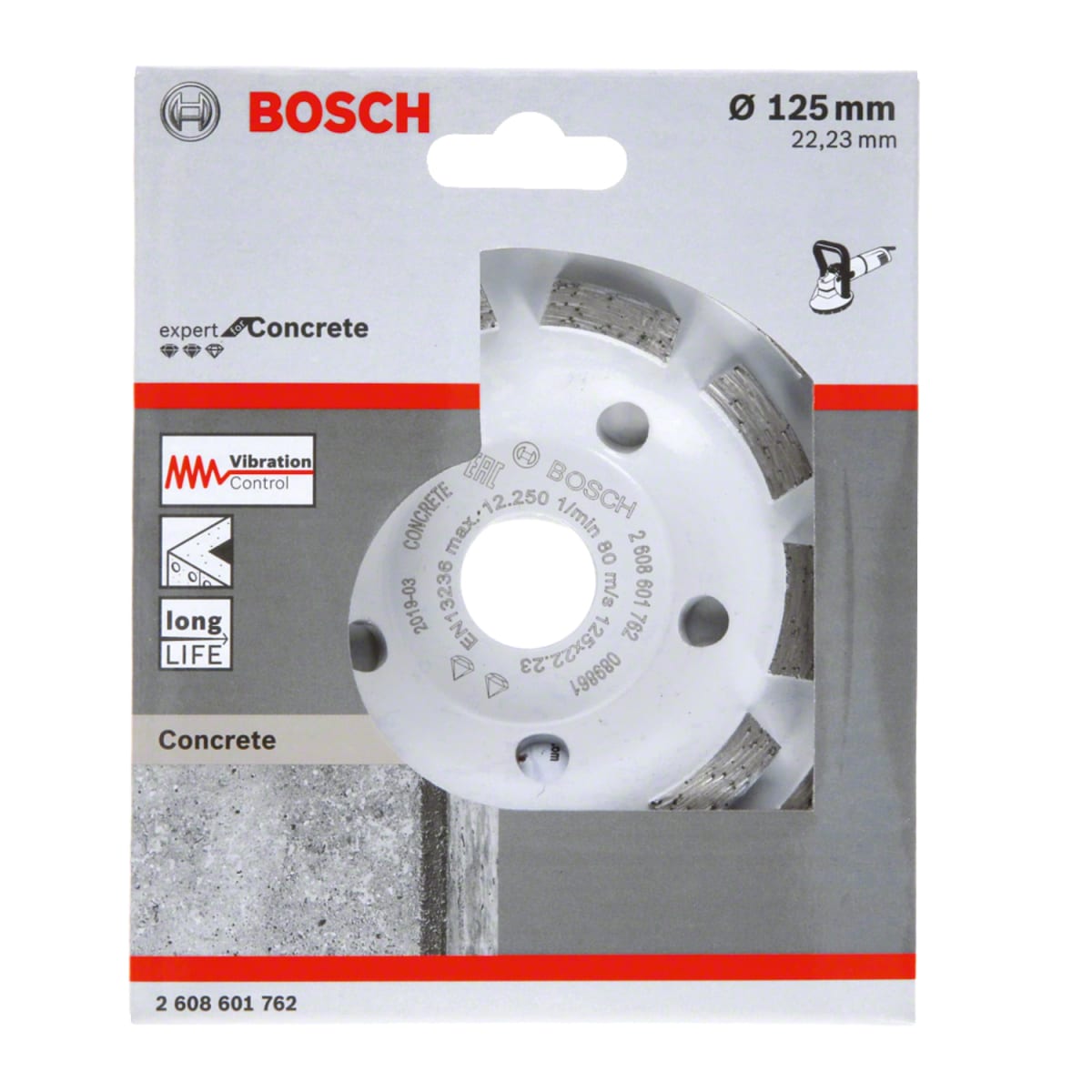 Vaso Diamantado para Concreto Segmentado 125 x 22,23mm Bosch 2608.601.7621