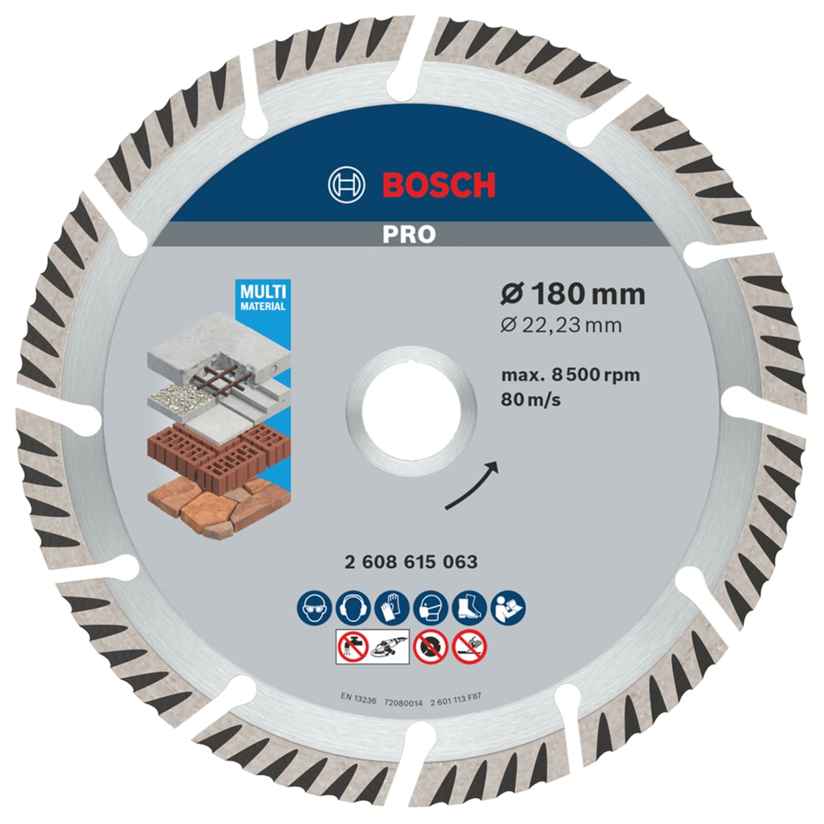 Disco Universal Segmentado 7'' Construcción Bosch 2608.615.0631