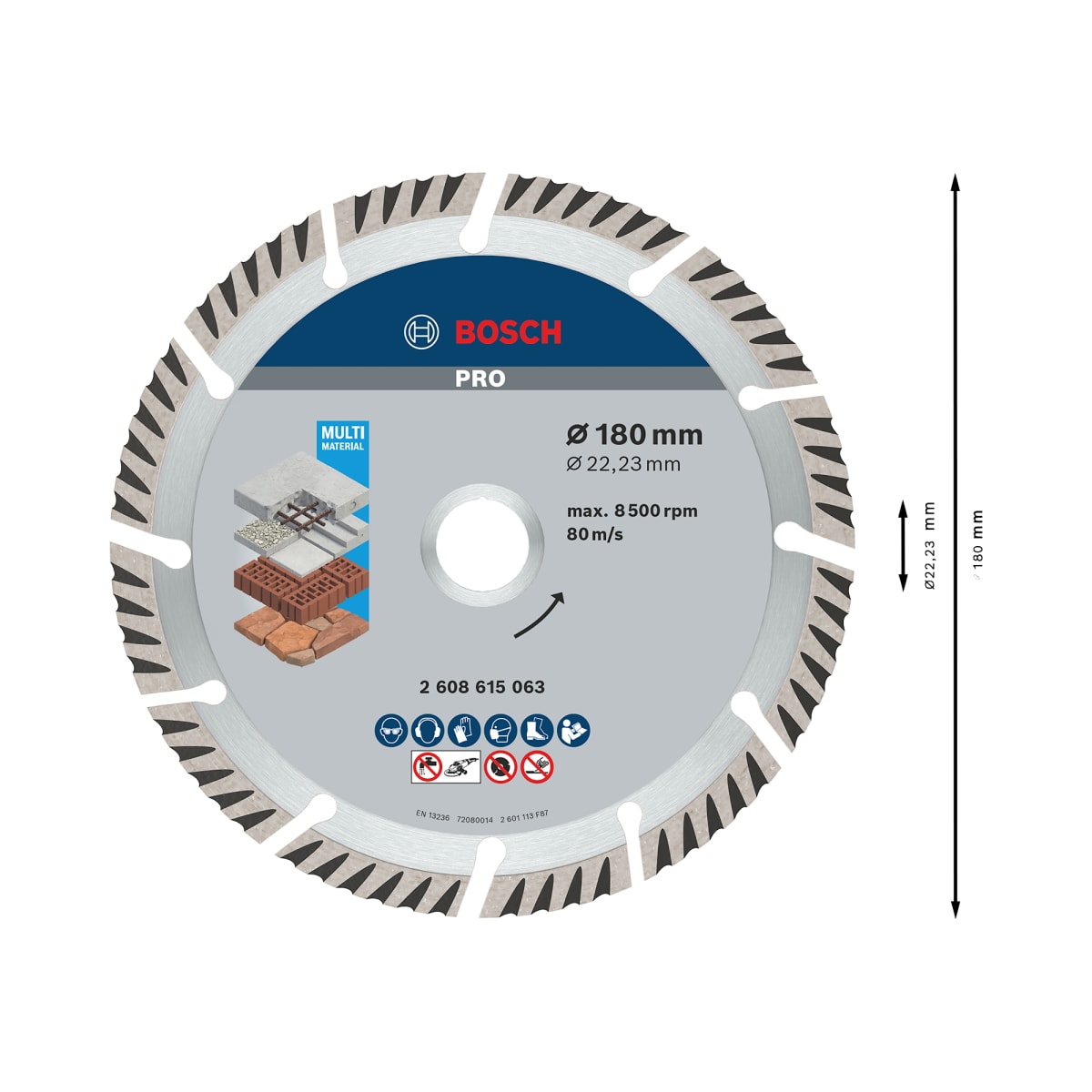 Disco Universal Segmentado 7'' Construcción Bosch 2608.615.0634