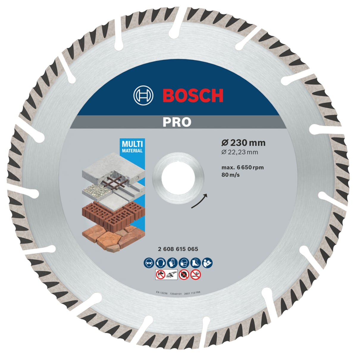 Disco Universal Segmentado 9'' Construcción + Metal Bosch 2608.615.0651