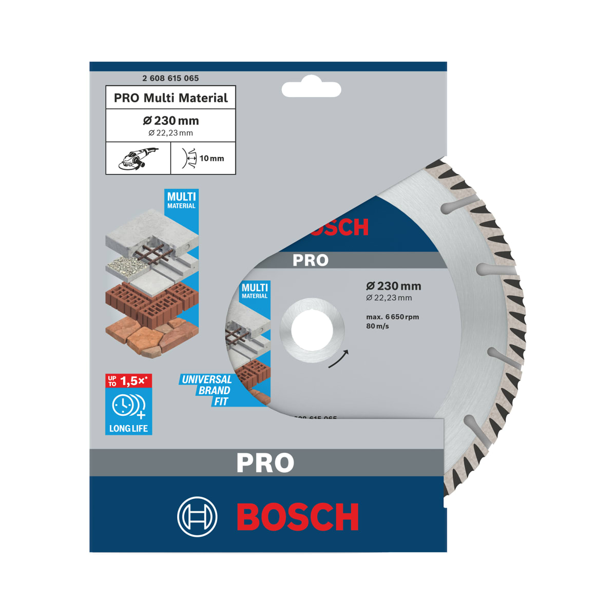 Disco Universal Segmentado 9'' Construcción + Metal Bosch 2608.615.0652