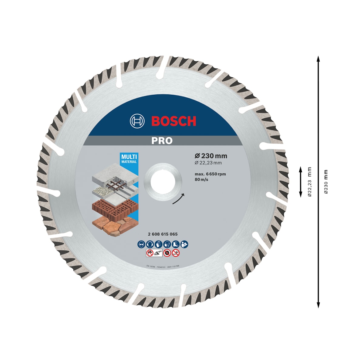 Disco Universal Segmentado 9'' Construcción + Metal Bosch 2608.615.0654