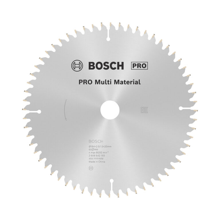 Disco Sierra Circular 7-1/4'' 60 Dientes Multimaterial Bosch 2608.642.1931
