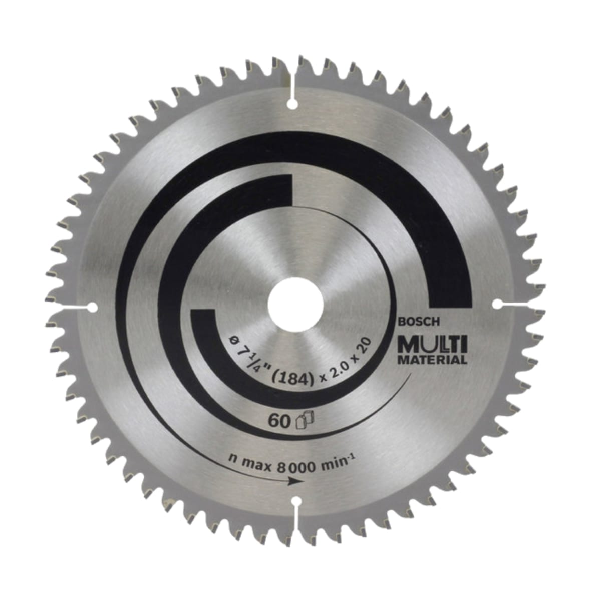 Disco Sierra Circular 7-1/4'' 60 Dientes Multimaterial Bosch 2608.642.1931