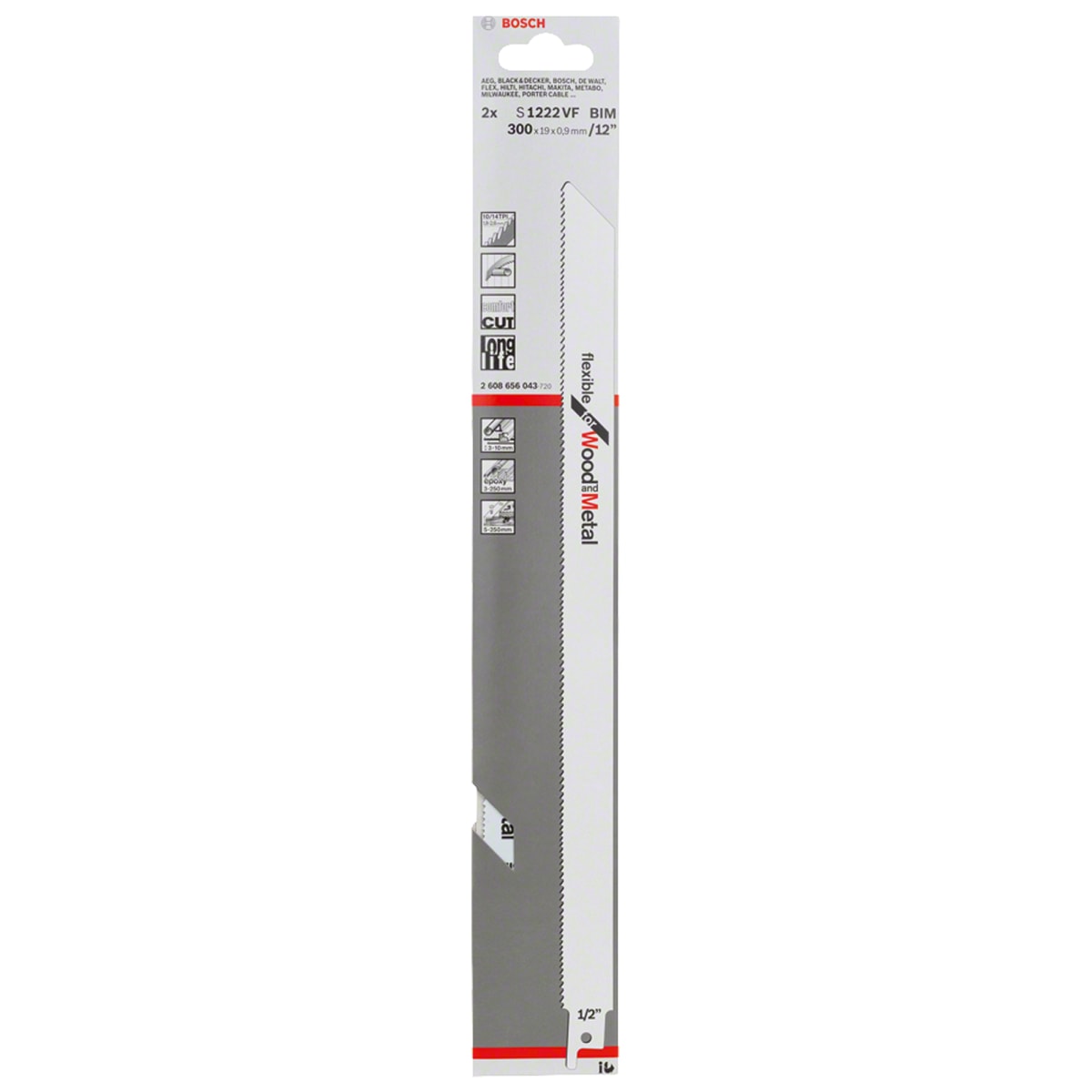 Hojas de Sierra Sable S1222 VF 250mm 12