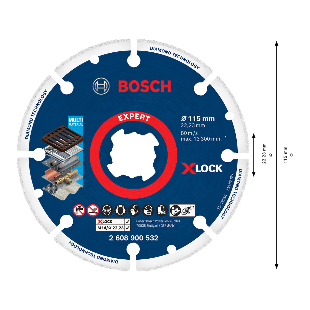 Disco Diamantado X-LOCK para Metal 4-1/2