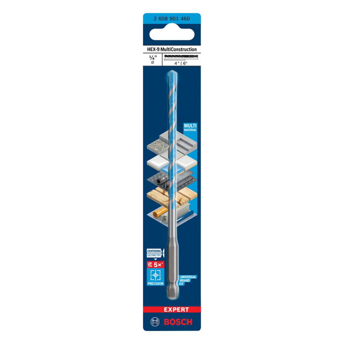 Broca Multiconstruccion Hex-9 1/4