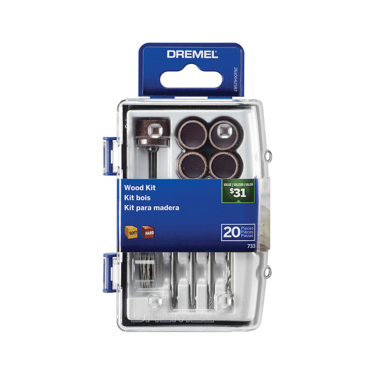 Micro Kit de Accesorios para madera Dremel 733 2615.073.3AB1