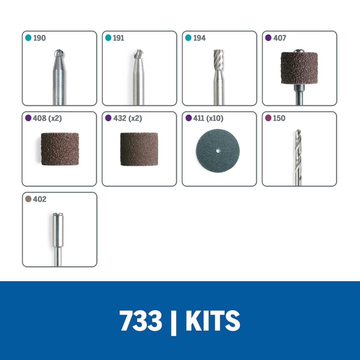 Micro Kit de Accesorios para madera Dremel 733 2615.073.3AB2