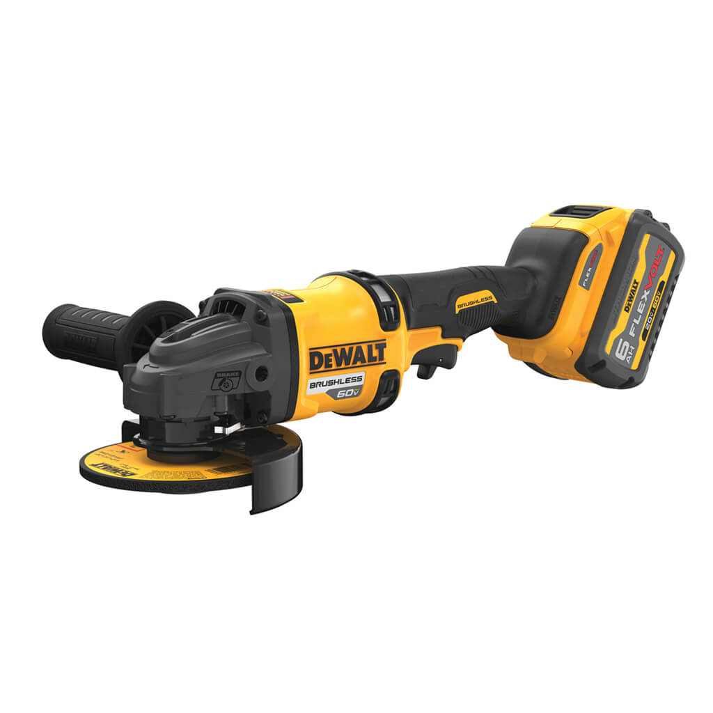 Esmeril Angular 4-1/2'' 60V Flexvolt Inc 2Bat 6Ah y Carg Dewalt DCG418T2-B22