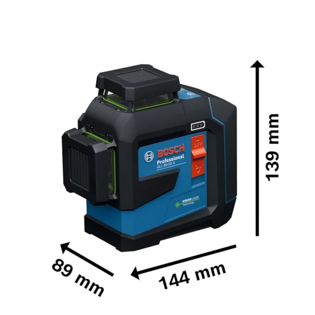 Nivel Láser Bosch GLL 80-33 G + Receptor LR 7 (80 m) – 0601.065.5025