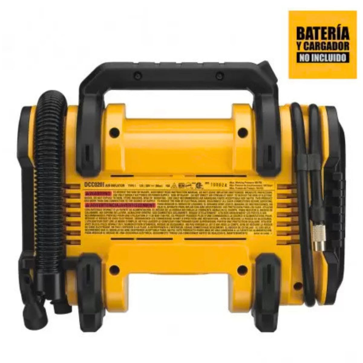 Inflador de Aire DeWalt 20V 160 PSI Baretool - DCC020IB4