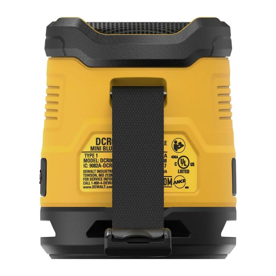 Parlante Bluetooth DeWalt 12V/20V MAX USB-C Compacto - DCR0084