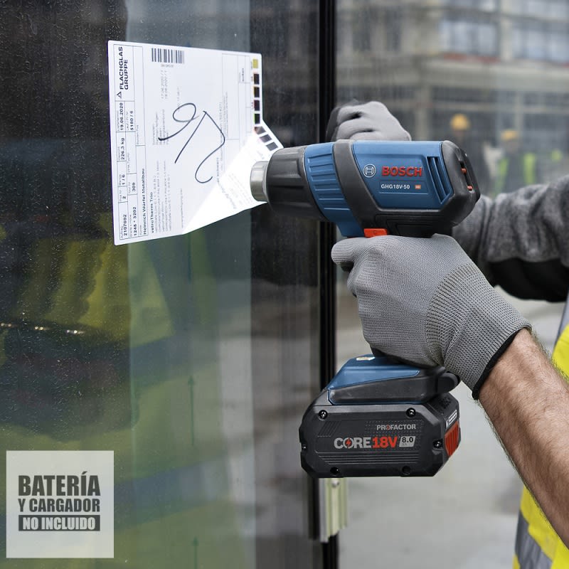 Pistola de calor Bosch 18V + 2 boquillas (Sin Batería) GHG18V-50 - 0601.2A6.5805