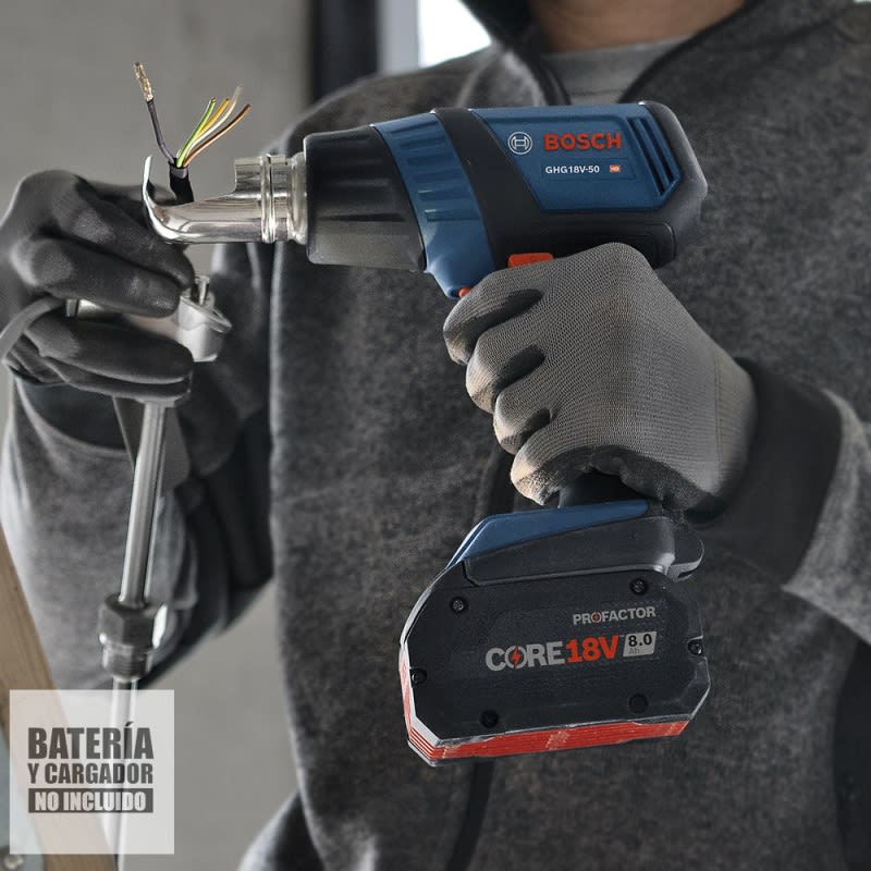Pistola de calor Bosch 18V + 2 boquillas (Sin Batería) GHG18V-50 - 0601.2A6.5806