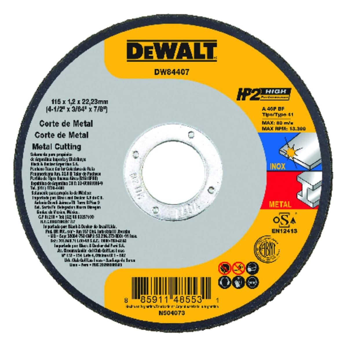 Disco Abrasivo Corte HP2 4-1/2