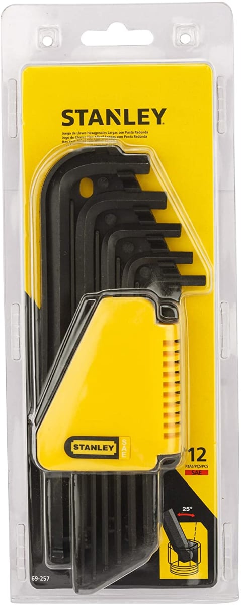 JGO LLAVES HEXAGONALES LARGAS X 12 PZ. (PULGADAS) 69-257 - STANLEY3