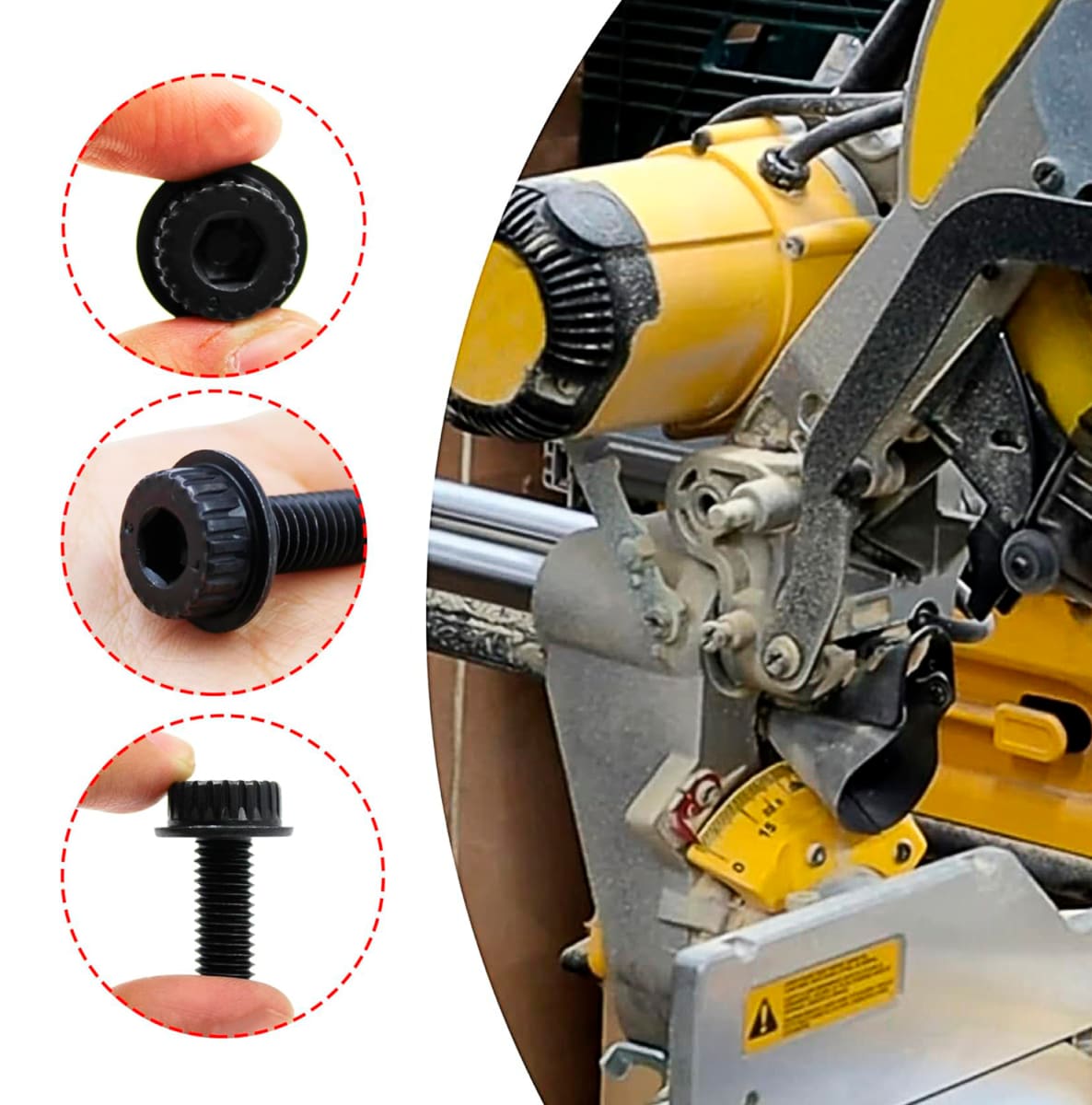 Perno de hoja para sierra ingletadora DeWalt DWS715, DWS713, DWS7806