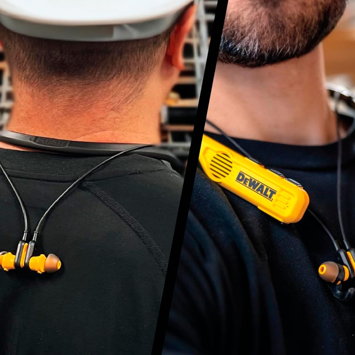 Auriculares Bluetooth 2 en 1 con banda para el cuello con altavoces integrados DEWALT DXMA19020934