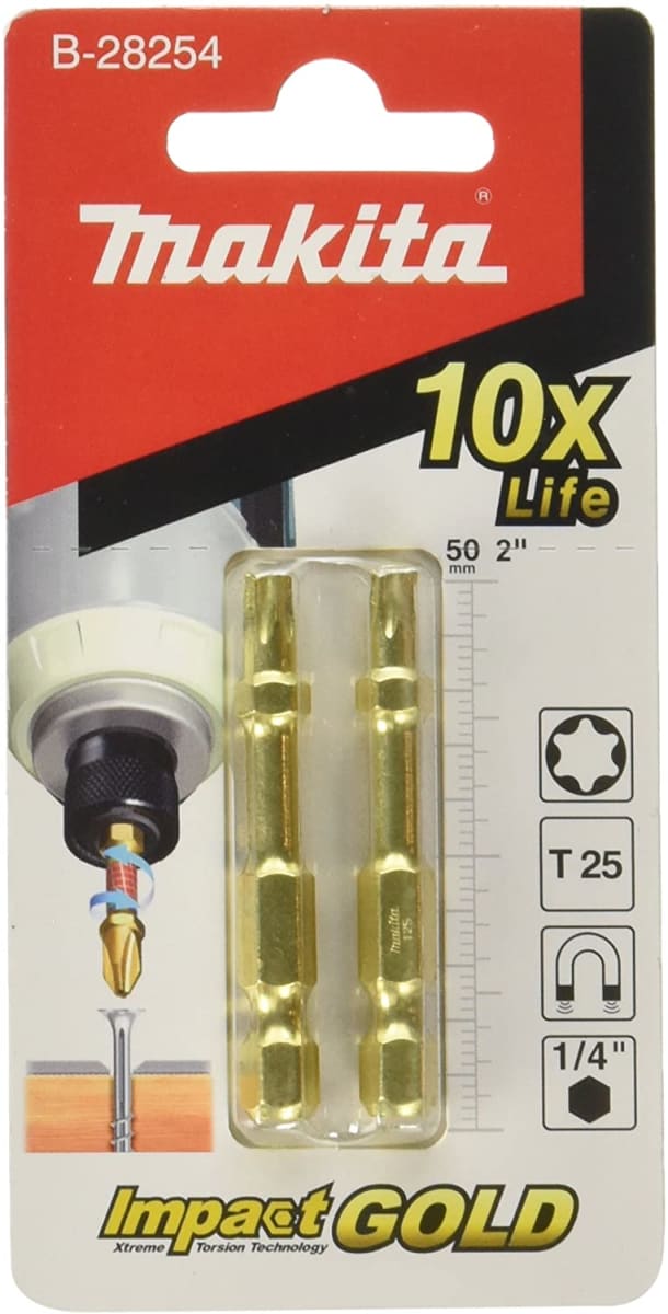 Punta Torx T25 X50mm 2u Impact Gold -B-282541
