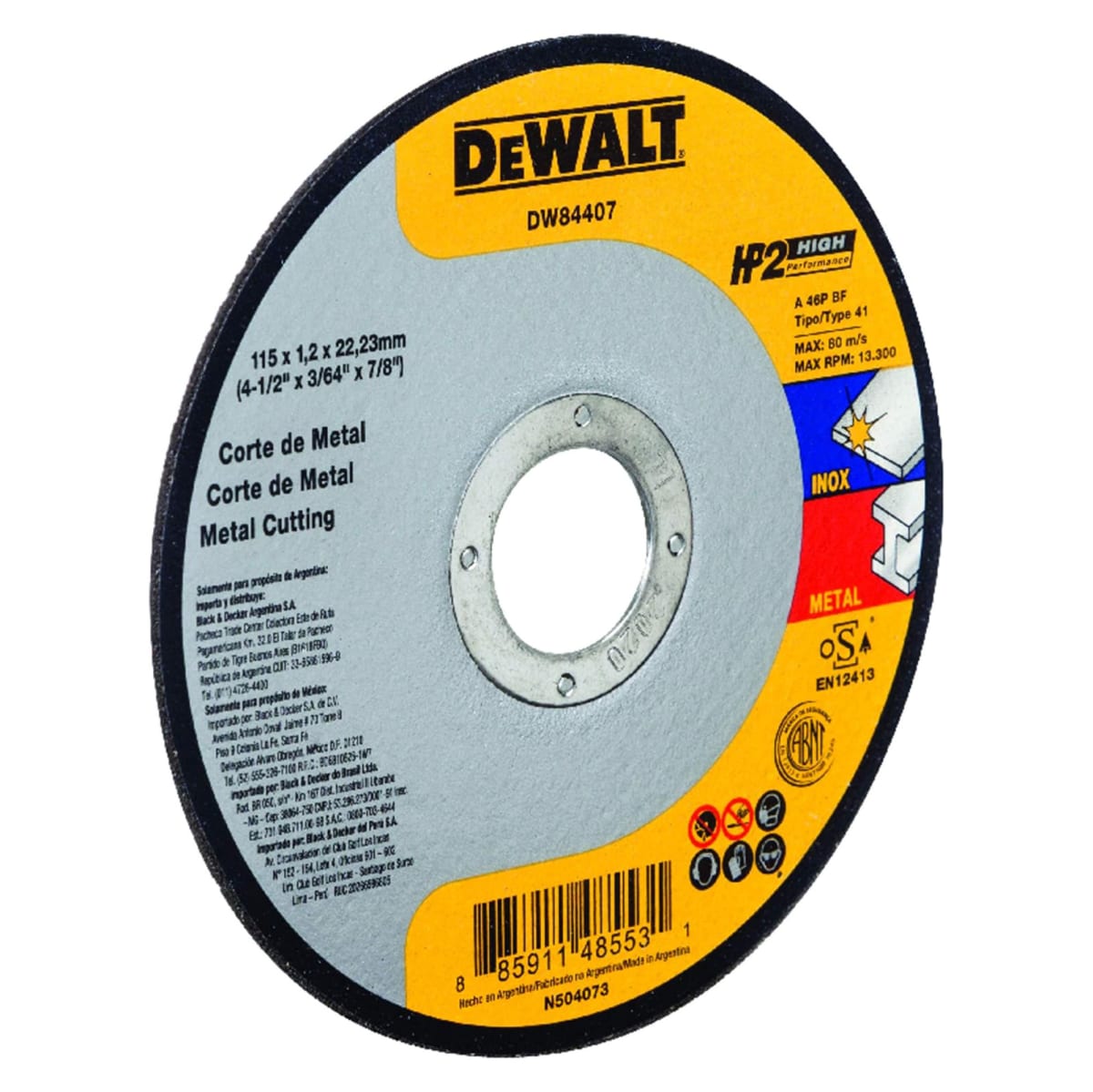 Disco Abrasivo Corte HP2 4-1/2